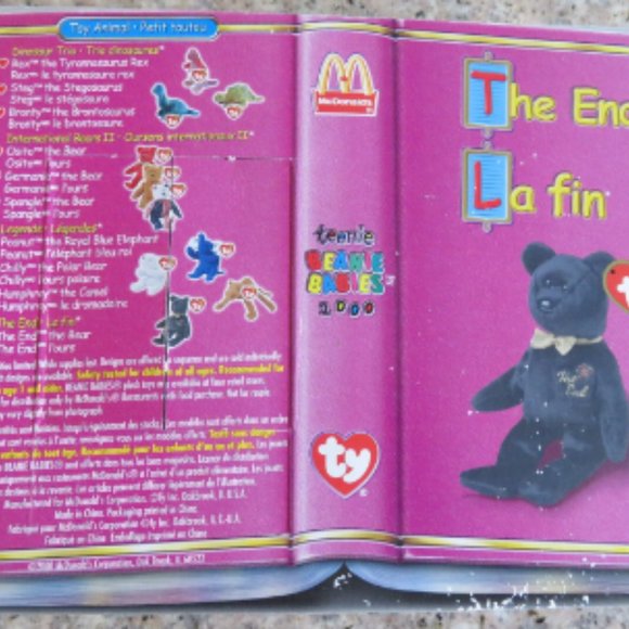 McDonalds Ty Teenie The End Bear 2000 NIB (240V) - Picture 3 of 4